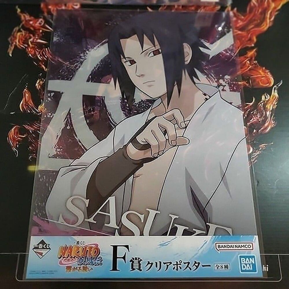 Ichiban Kuji NARUTO Shippuden Connected Thoughts F Prize Clear Poster Sasuke